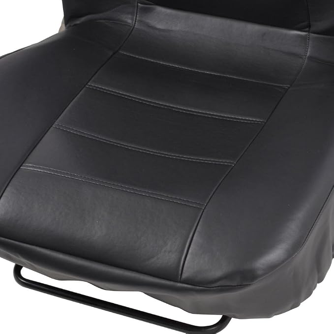 Faux Leather Car Seat Covers — Front Seat — Black