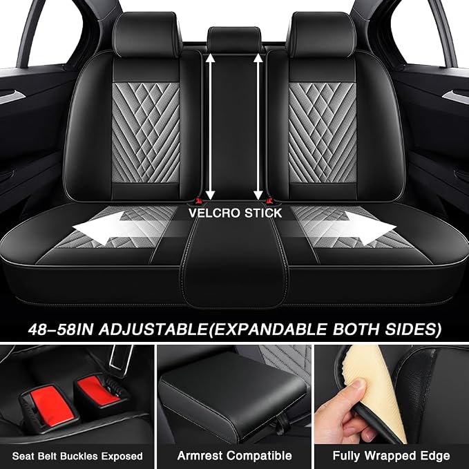 Seat Covers for Toyota Yaris — Full Set — Black / Gray