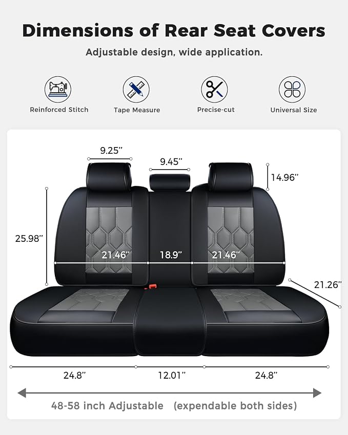 Universal Seat Covers — Black / Gray