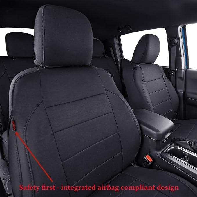 Fabric Seat Covers for Toyota Tacoma — Full Set — Black