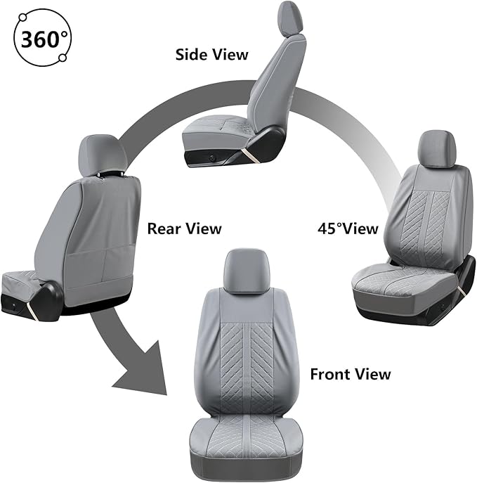 Seat Covers for Toyota Tacoma — Front Seat — Gray