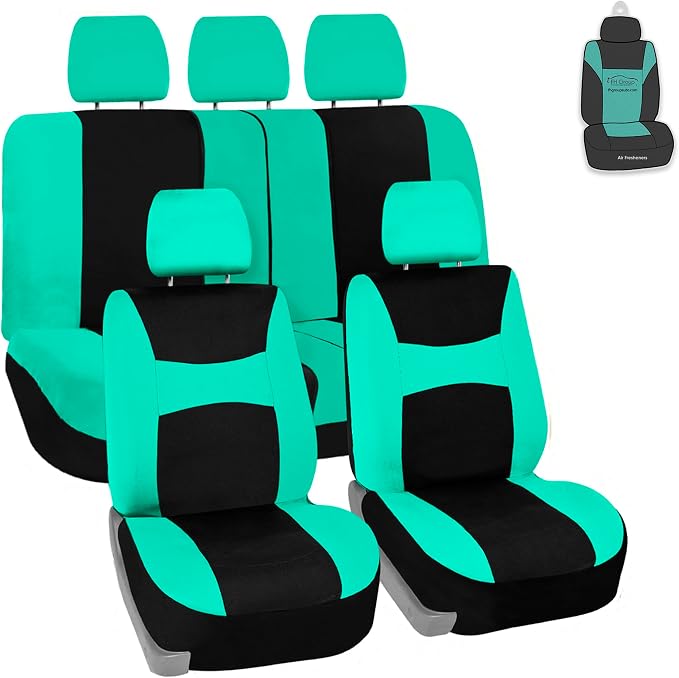 Universal Fabric Seat Covers — Full Set — Black