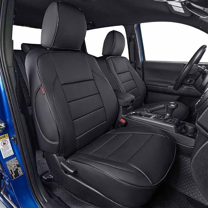 Faux Leather Seat Covers for Toyota Tacoma — Full Set — Black