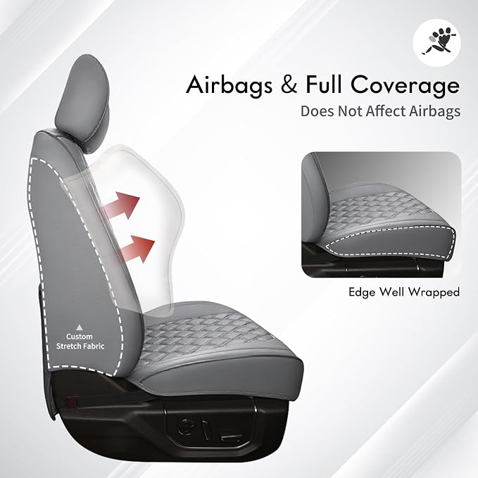 Seat Covers for Toyota Tacoma — Front Seat — Gray