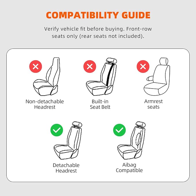 Universal Seat Covers — Full Set — Red
