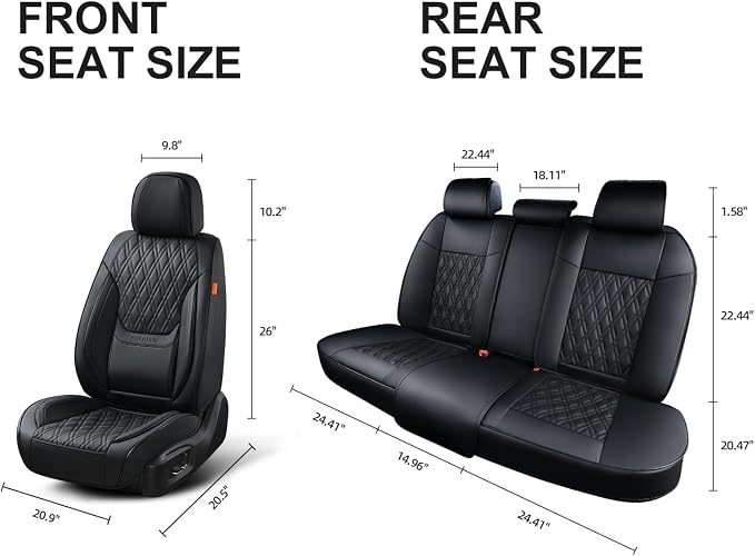 Universal Seat Covers — Full Set — Black