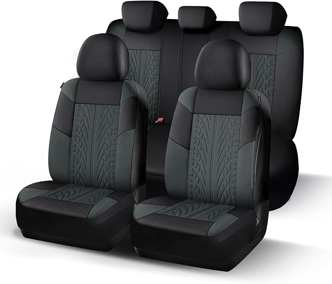 Universal Fabric Seat Covers — Full Set — Black