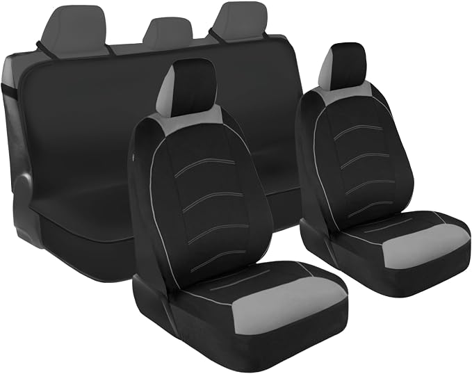 Universal Fabric Seat Covers — Full Set — Gray
