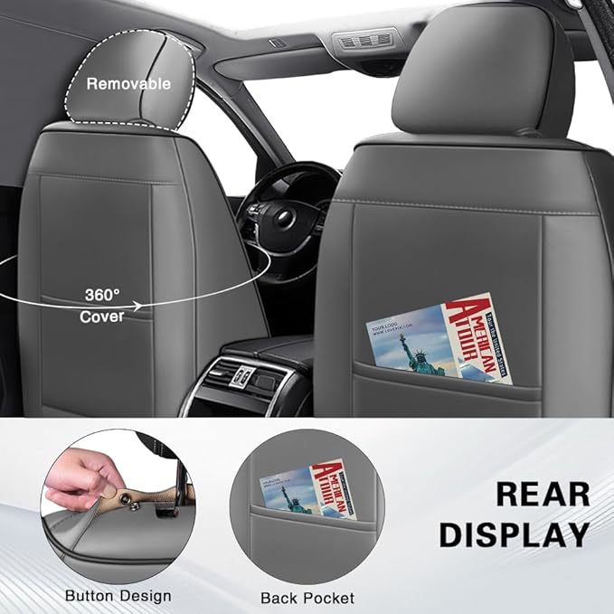 Seat Covers for Toyota GR86 — Full Set — Gray / Black