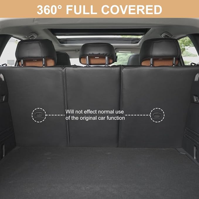 Faux Leather Car Seat Covers — Full Set — Black