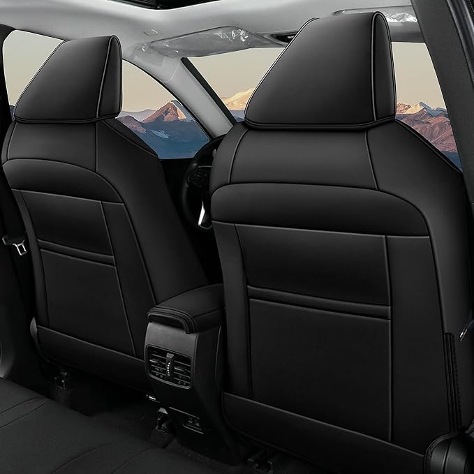 Faux Leather Seat Covers for Toyota Corolla Cross — Full Set — Black / Gray