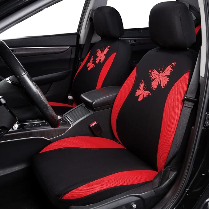 Universal Seat Covers — Full Set — Red