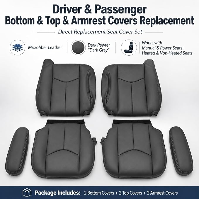 Replacement Seat Upholstery — Gray