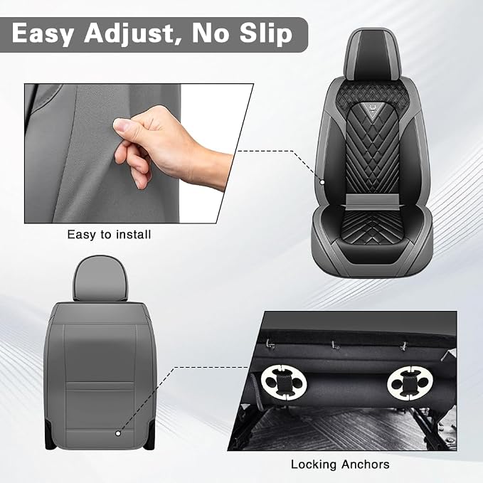 Seat Covers for Toyota GR86 — Gray / Black