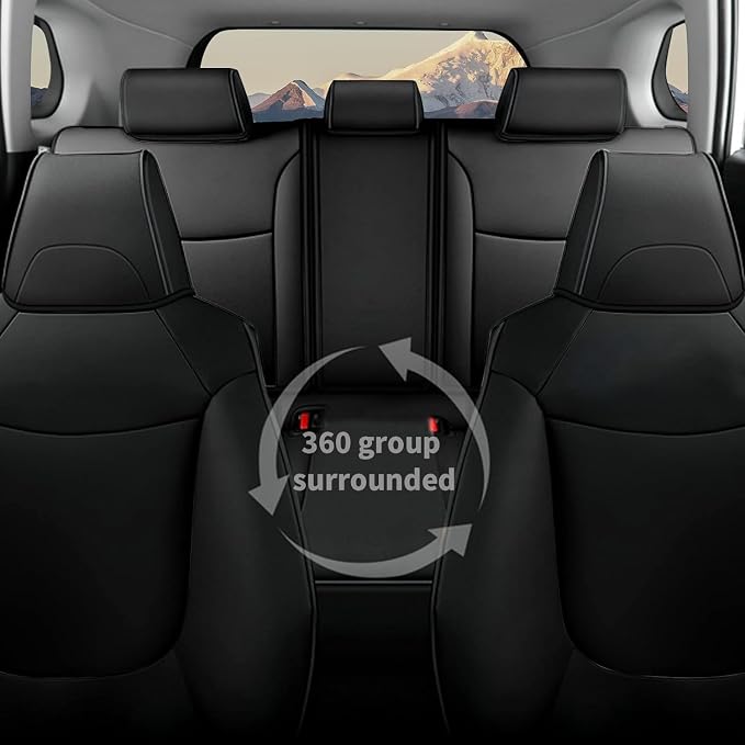 Faux Leather Seat Covers for Toyota Corolla Cross — Full Set — Black