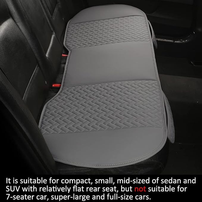 Faux Leather Car Seat Covers — Full Set — Gray