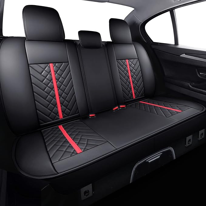 Seat Covers for Toyota Tacoma — Rear Seat — Black / Red