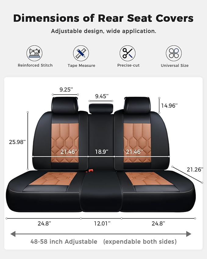 Universal Seat Covers — Black / Brown