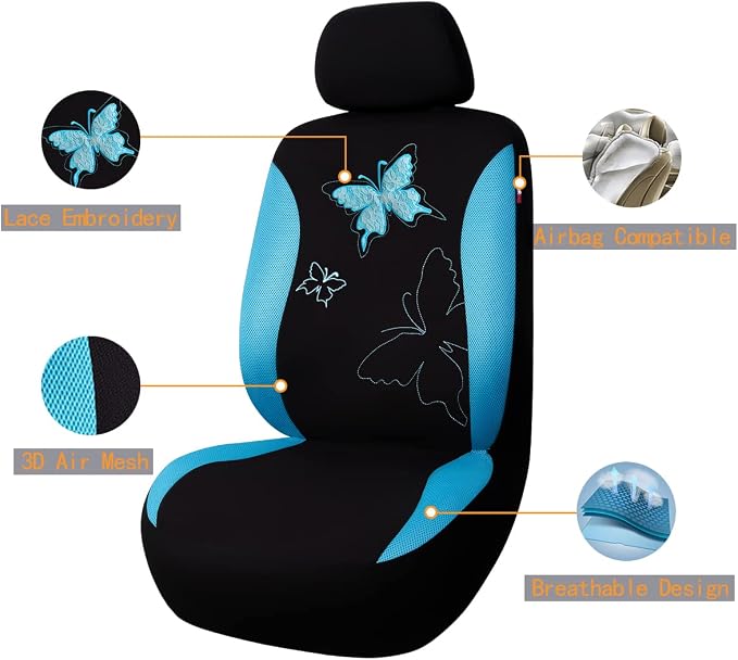 Universal Seat Covers — Front Seat — Blue