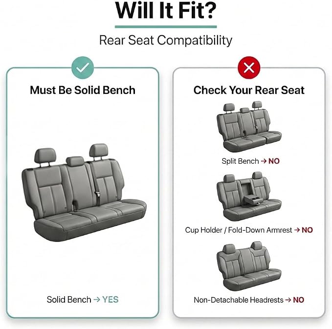 Pet Car Seat Protector — Rear Seat — Burgundy