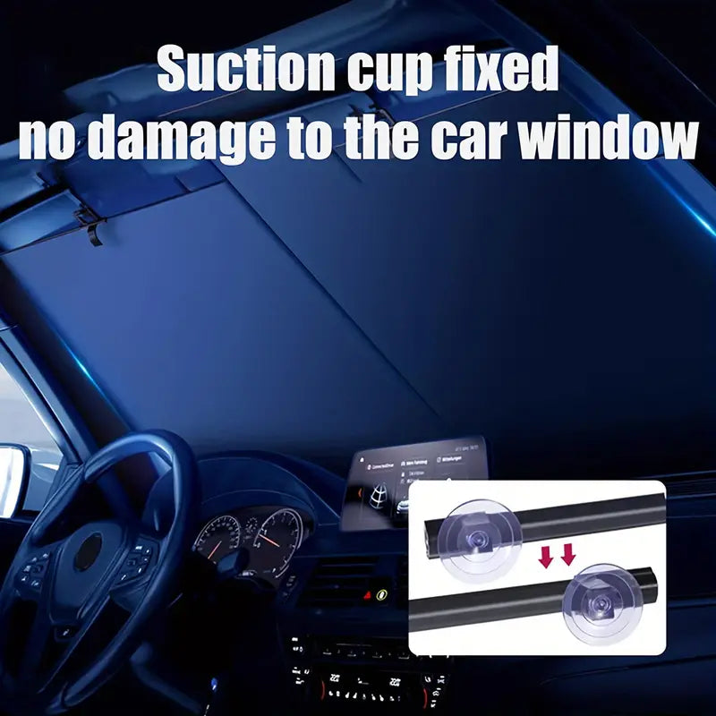 Auto-Retractable Car Sunshade - Uv & Heat Protection, Foldable Windshield Curtain 61c69363-48a6-43bc-9f0c-b85fc3a2d38b