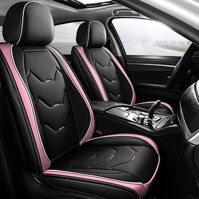 Car Seat Covers — Full Set — Pink / Black