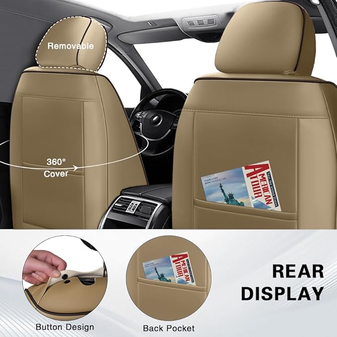 Seat Covers for Toyota Camry — Full Set — Brown / Beige