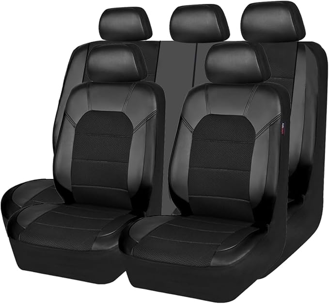 Universal Fabric Seat Covers — Full Set — Black
