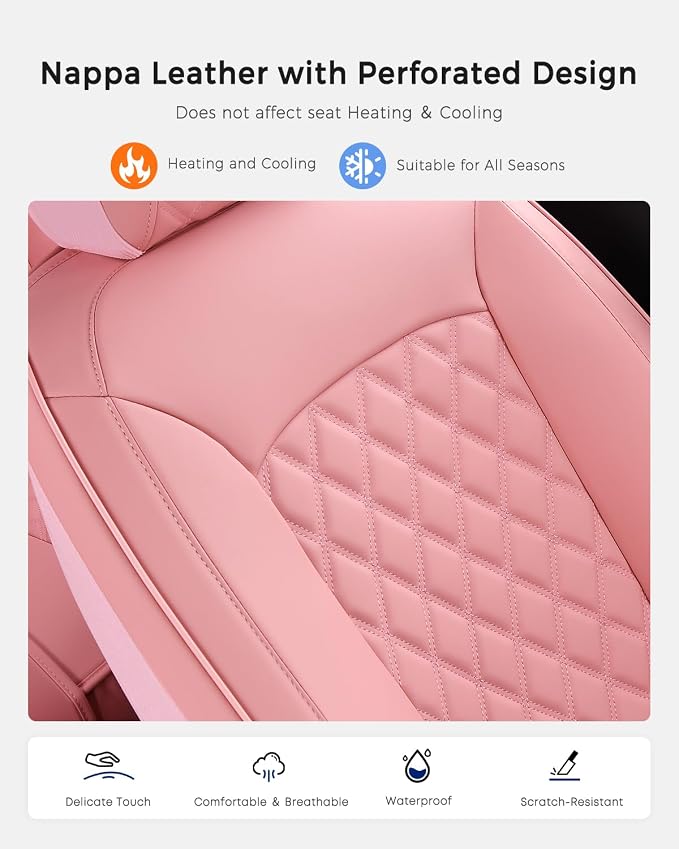Universal Seat Covers — Full Set — Pink