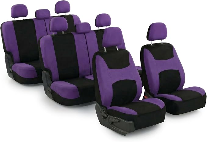 Universal Fabric Seat Covers — Purple