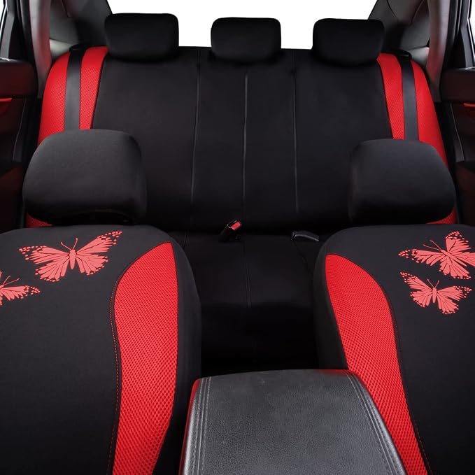 Universal Seat Covers — Full Set — Red