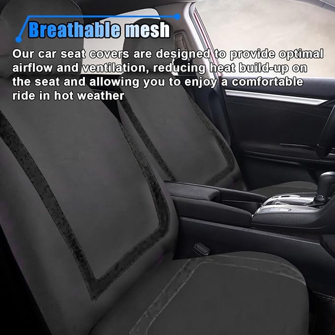 Universal Seat Covers — Front Seat — Black