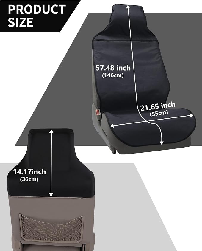 Car Seat Covers — Front Seat — Black