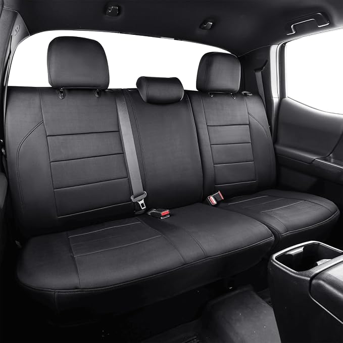 Neoprene Seat Covers for Toyota Tacoma — Rear Seat — Black