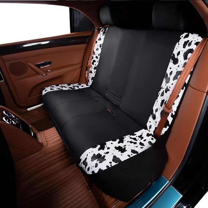 Faux Leather Car Seat Covers — Full Set — Black