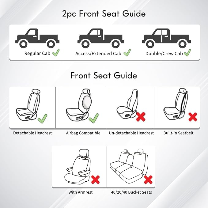 Seat Covers for Toyota Tacoma — Front Seat — Coffee