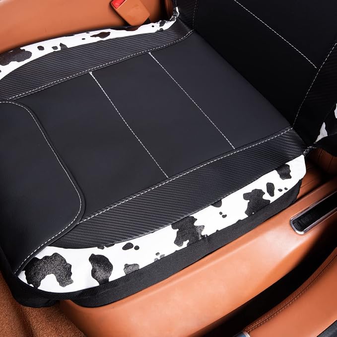Faux Leather Car Seat Covers — Front Seat — Black