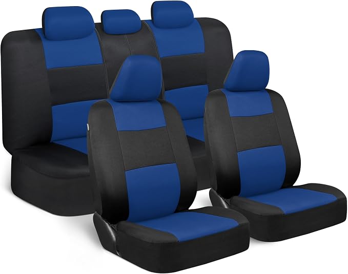 Car Seat Covers — Full Set — Blue / Black