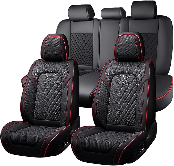 Seat Covers for Toyota C-HR — Full Set — Black / Red