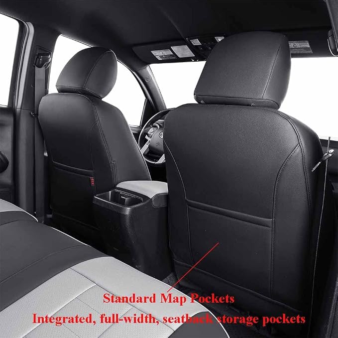 Faux Leather Seat Covers for Chevrolet Silverado — Black / Gray