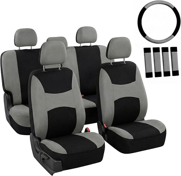 Universal Seat Covers — Gray / Black
