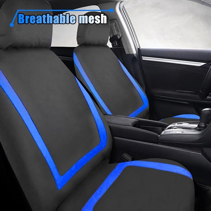Universal Seat Covers — Front Seat — Black / Blue