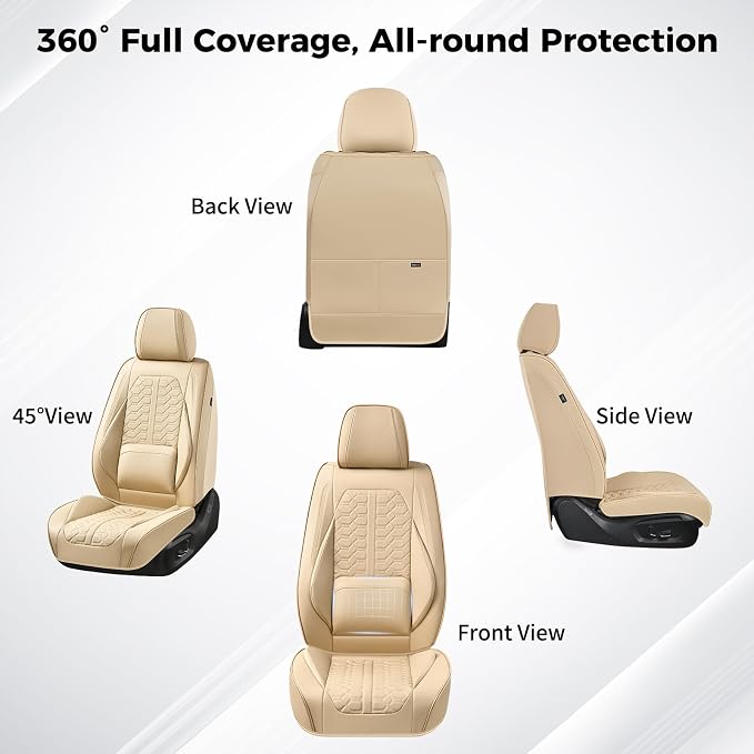 Universal Seat Covers — Front Seat — Beige