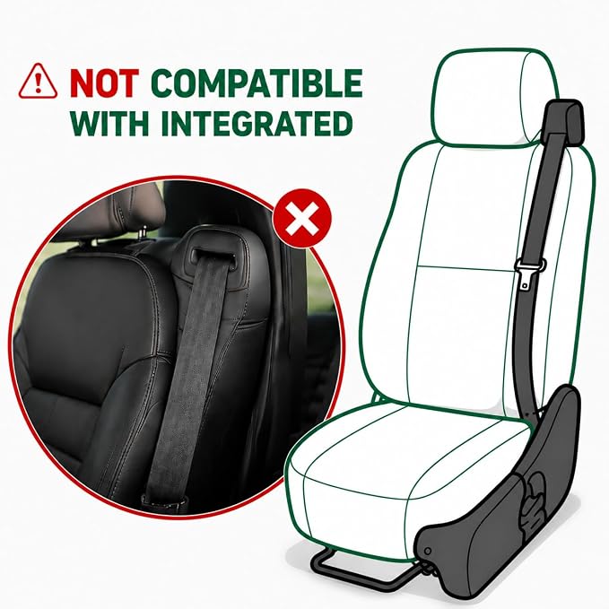 Faux Leather Seat Covers for Chevrolet Silverado / GMC Sierra — Front Seat — Black