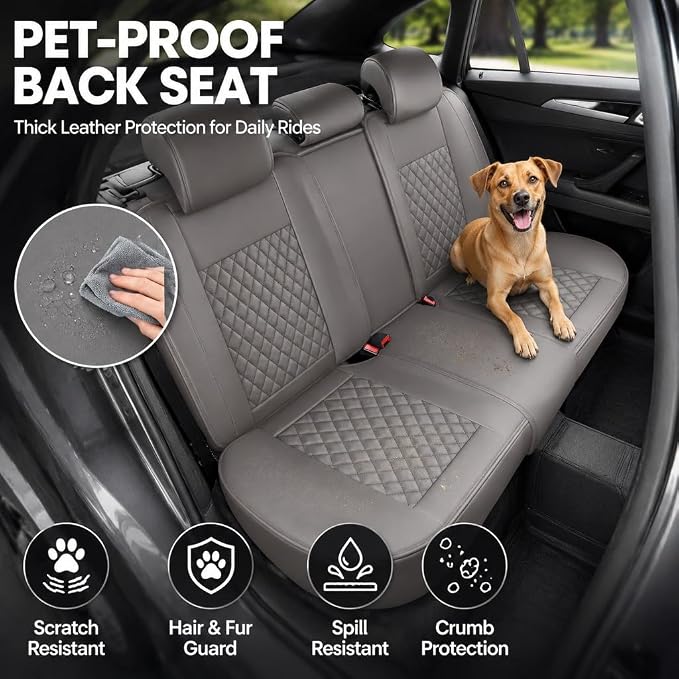 Universal Seat Covers — Full Set — Gray