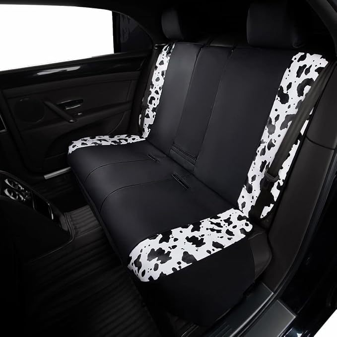 Faux Leather Car Seat Covers — Full Set — Black