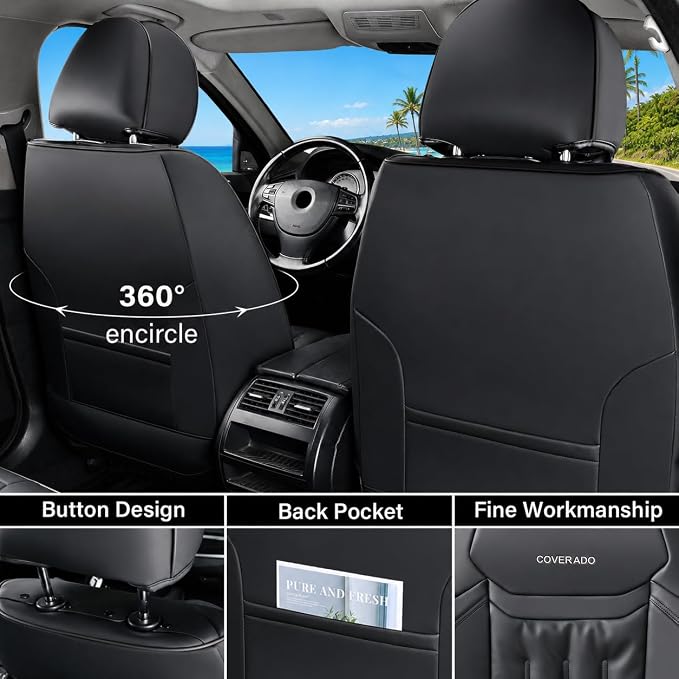 Universal Seat Covers — Full Set — Black