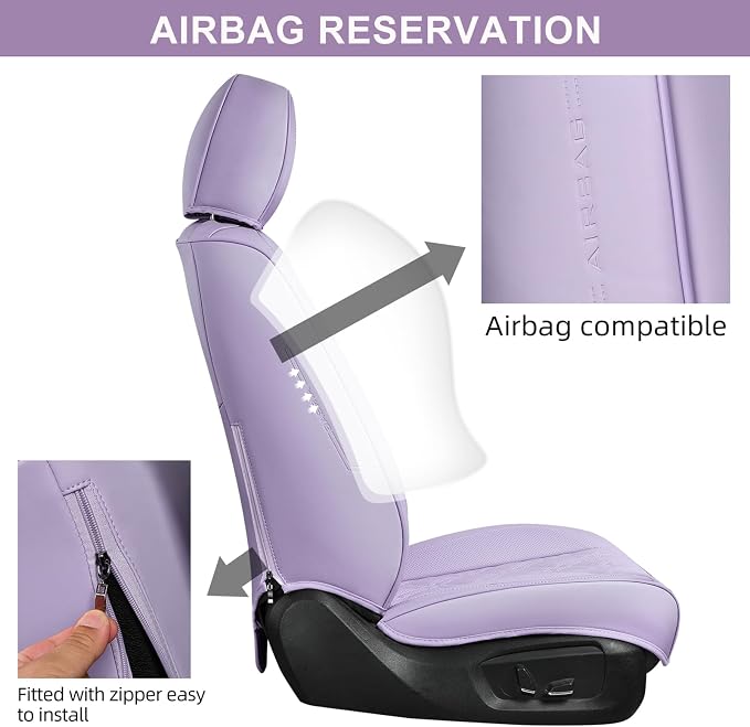 Universal Seat Covers — Full Set — Purple