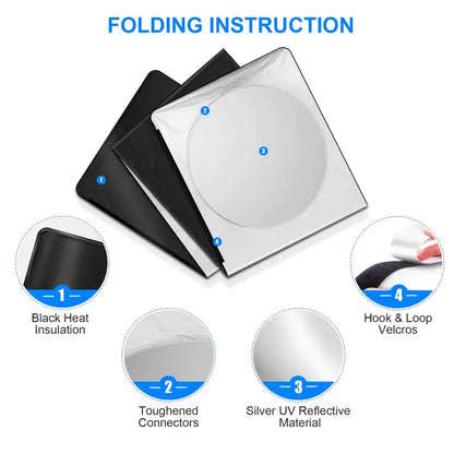 Ultimate Semi-Truck Sun Shade - Premium UV Defense & Heat Rejection for Windshield & Side Windows 6d49c49706833c8e28352bb60b2b6747