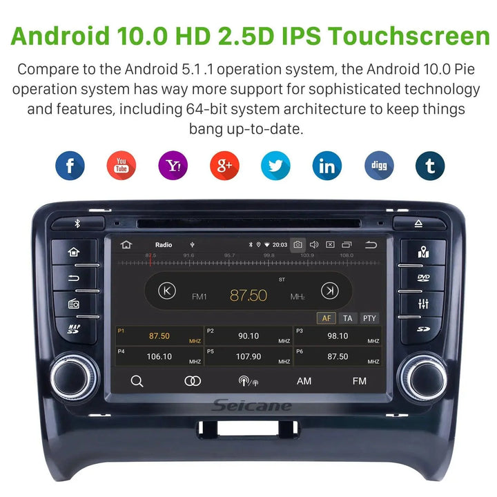 7 inch Android Car Radio 4+64GB For Audi TT - Auto Parts England Auto Parts www.cars4part.com United Kingdom 375.00